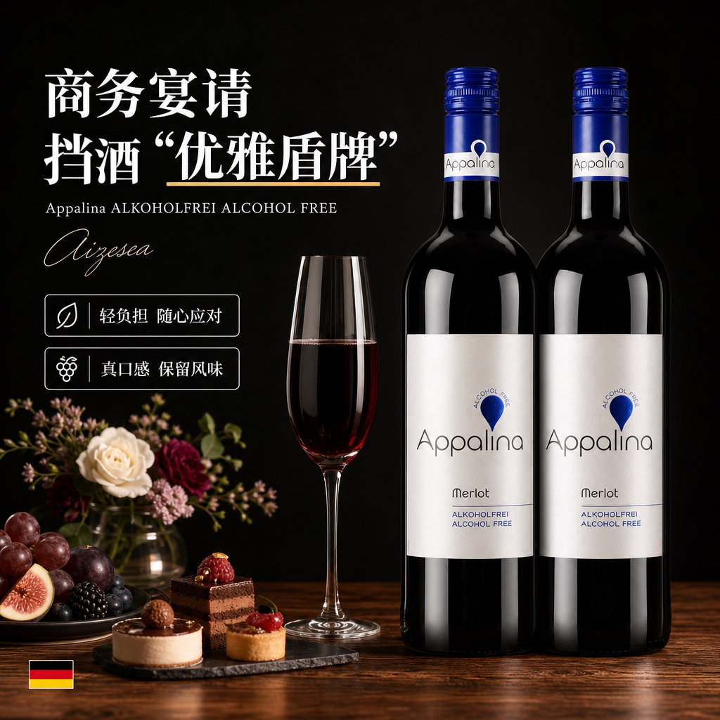 德国蓝水滴梅洛发酵无醇葡萄汁