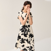 裙子 中年衣服气质端庄大气妈妈装 妈妈连衣裙夏装 40岁50岁年轻女装