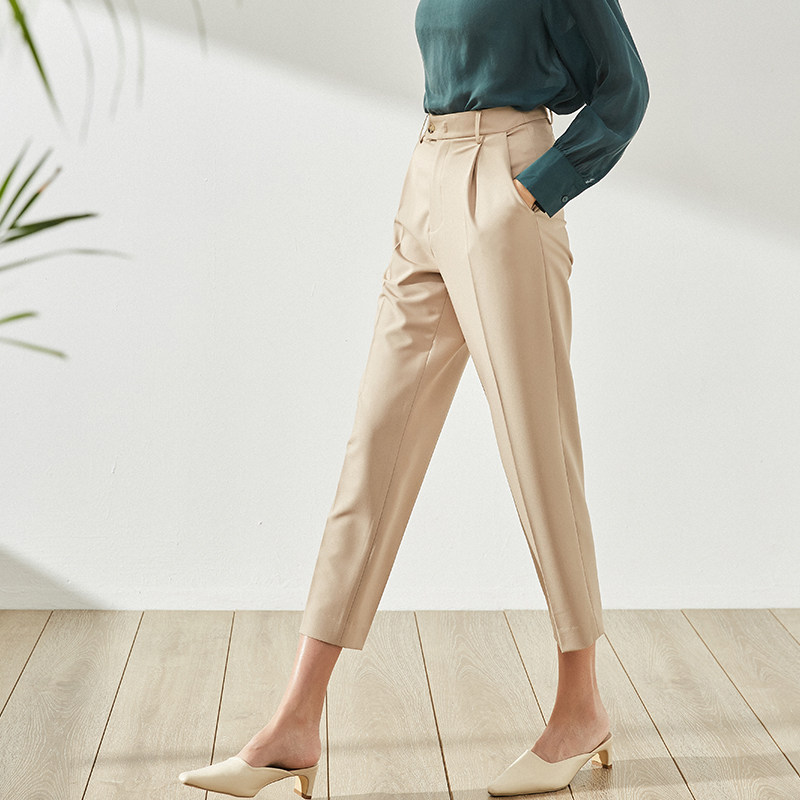时尚气质百搭职业正装九分小脚显瘦烟管铅笔西裤女裤子