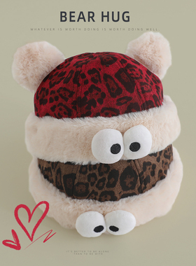 婴儿帽子地主帽加绒加厚保暖红色喜庆洋气套头瓜皮帽男女宝宝帽