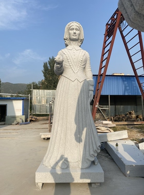 石雕花岗岩护士南丁格尔人物雕塑