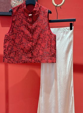 阅悦26年早春早春上新高级感优雅气质提花显瘦马甲YS4-xx7916