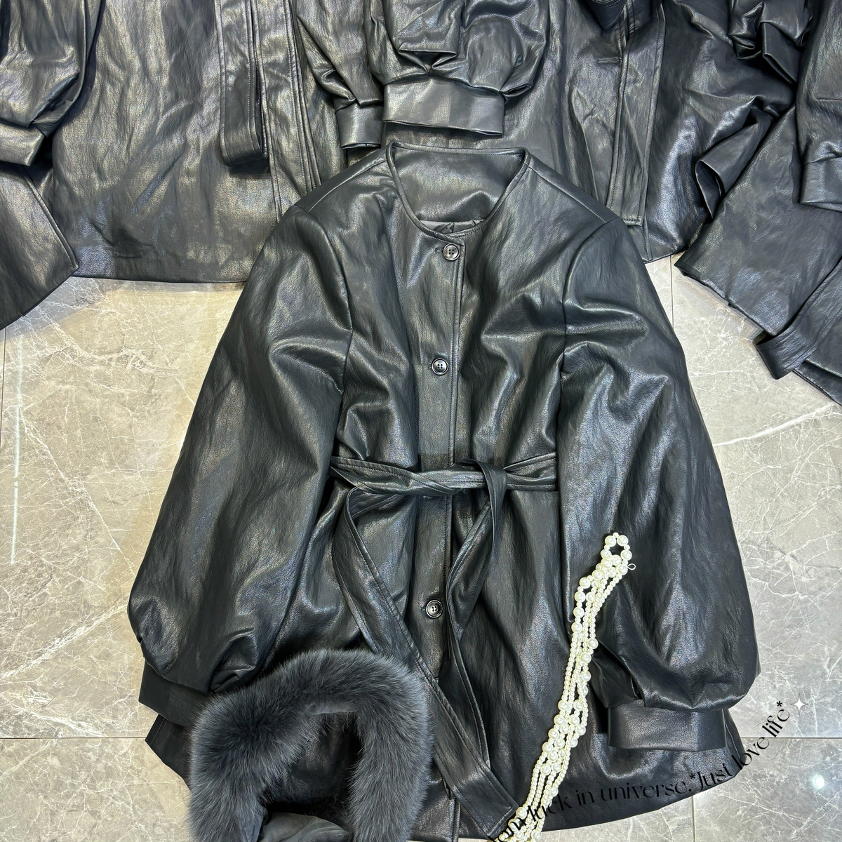 阅悦奢优雅复古气质收腰显瘦保暖羽绒服外套(配腰带)YS2-xx7768