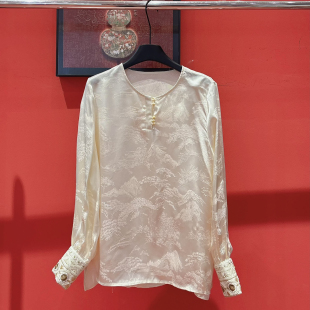 阅悦26年早春高级感优雅气质国风盘扣小衫 xx8300
