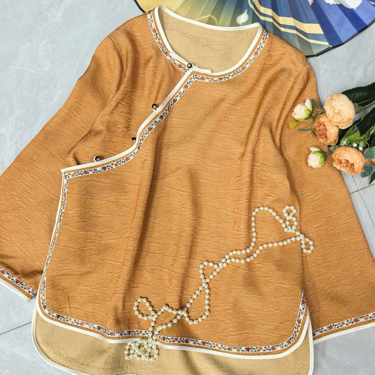 阅悦国风上衣时尚气质新中式国风上衣女小衫（含20羊毛）ZL-6520