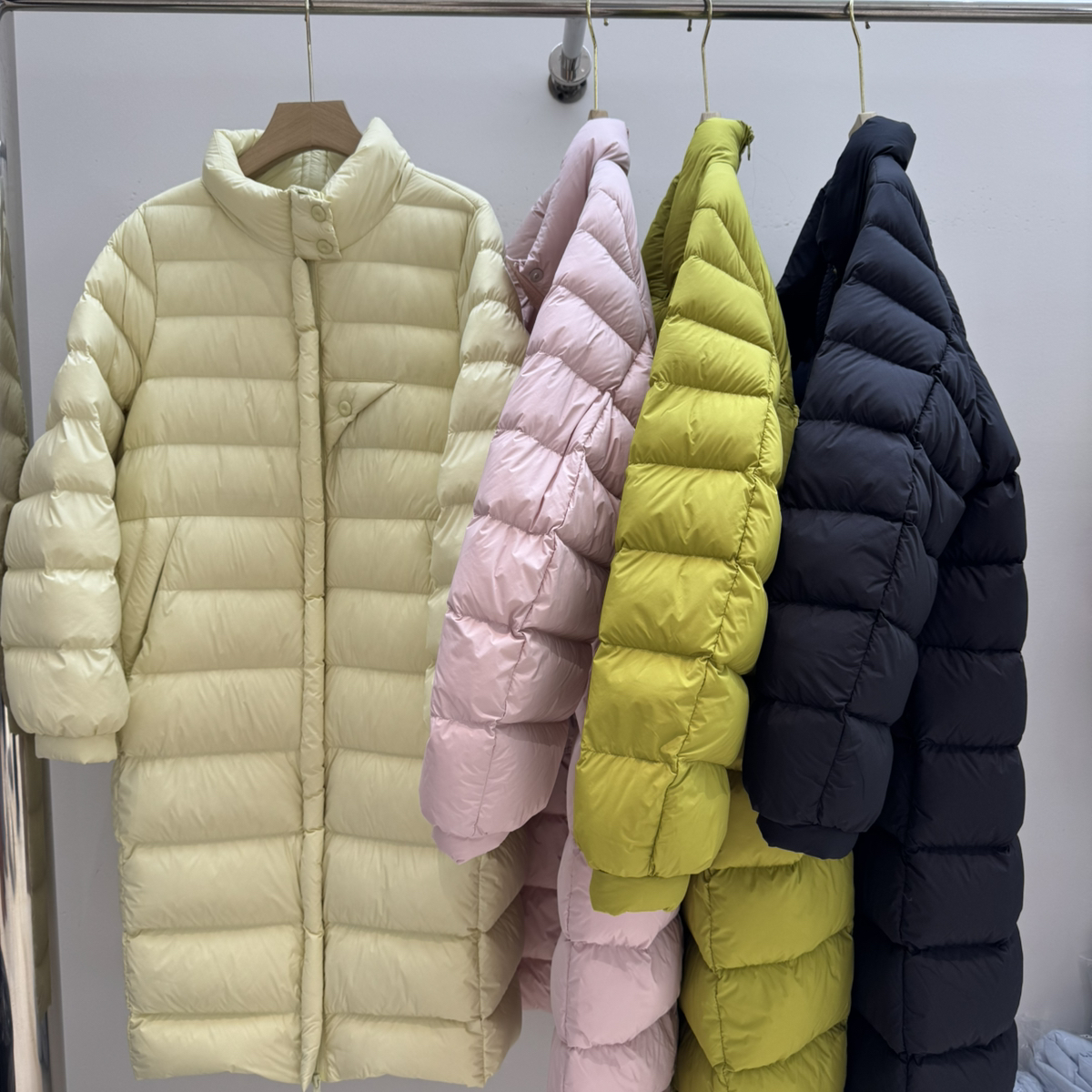 阅悦年新款90白鸭绒长款立领排骨保暖羽绒服外套YS1-903