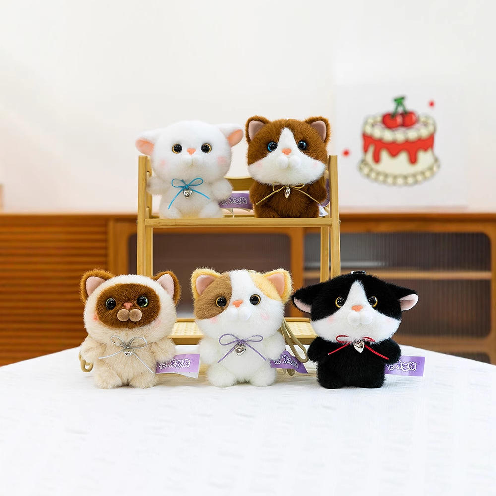 逻辑团小猫挂件猫咪毛绒玩具礼物猫咪可爱玩偶卡通公仔黑脸猫菲佣图片