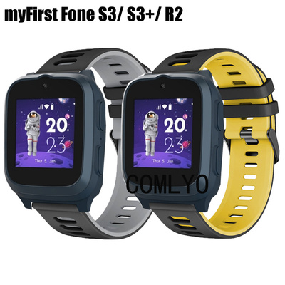 适用myfirst Fone S3 /S3+ /R2表带儿童硅胶运动防水替换腕带