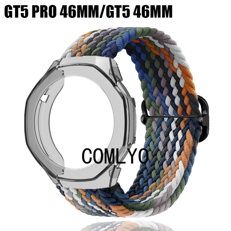 适用华为手表GT6 GT5 Pro 46mm保护壳表带尼龙织物透气运动户外款