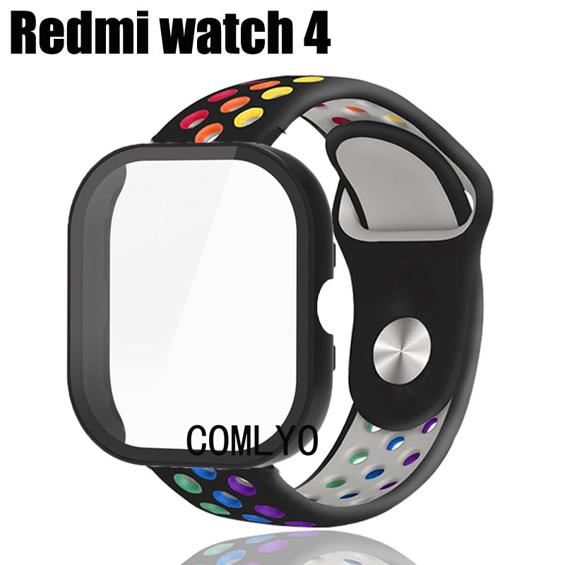 套装 红米手表4 Redmi watch 4 表带+保护壳一体壳硅胶运动男女款