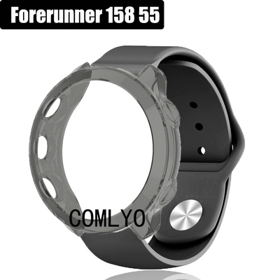 套装 适用佳明Forerunner 158 55表带保护壳硅胶运动男女款防尘塞