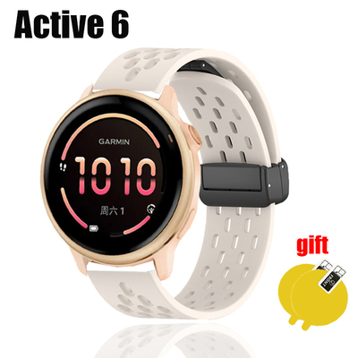 适用佳明Garmin Active6表带硅胶舒适户外跑步健身男女学生款腕带