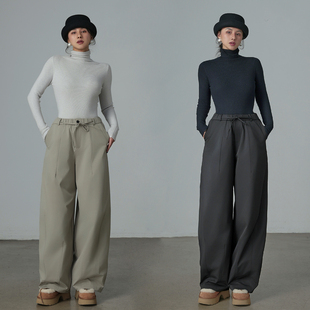 羽绒裤 TWANG90鹅绒填充时髦休闲弹力腰阔腿收口百搭冬季 保暖长款