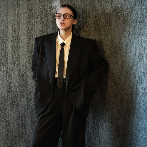 SY*风天丝羊毛经典中性宽松西装