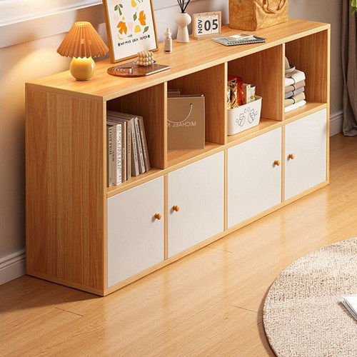 实木书架置物架落地靠墙组合