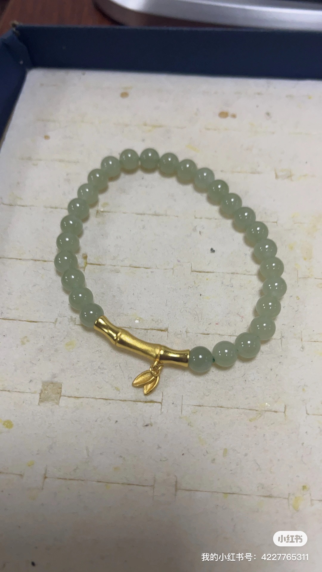 和田玉6mm 晴水色搭配S925银竹节款时尚简单