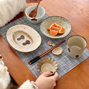 漫生活老板娘 萌陶日常 手绘卡通童趣可爱餐具套装一人食餐垫系列