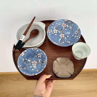 漫生活老板娘素净淡雅一人食餐具精致碗碟套装减脂餐碗盘组合ins