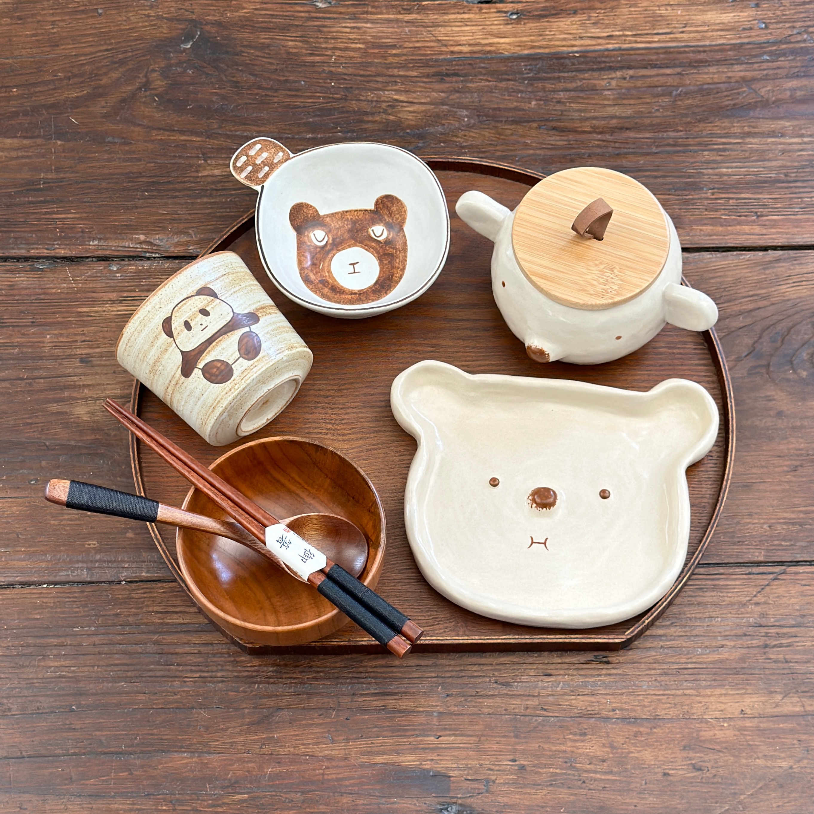 漫生活老板娘 小熊当家 卡通可爱小朋友家用一人食套装分餐仪式感