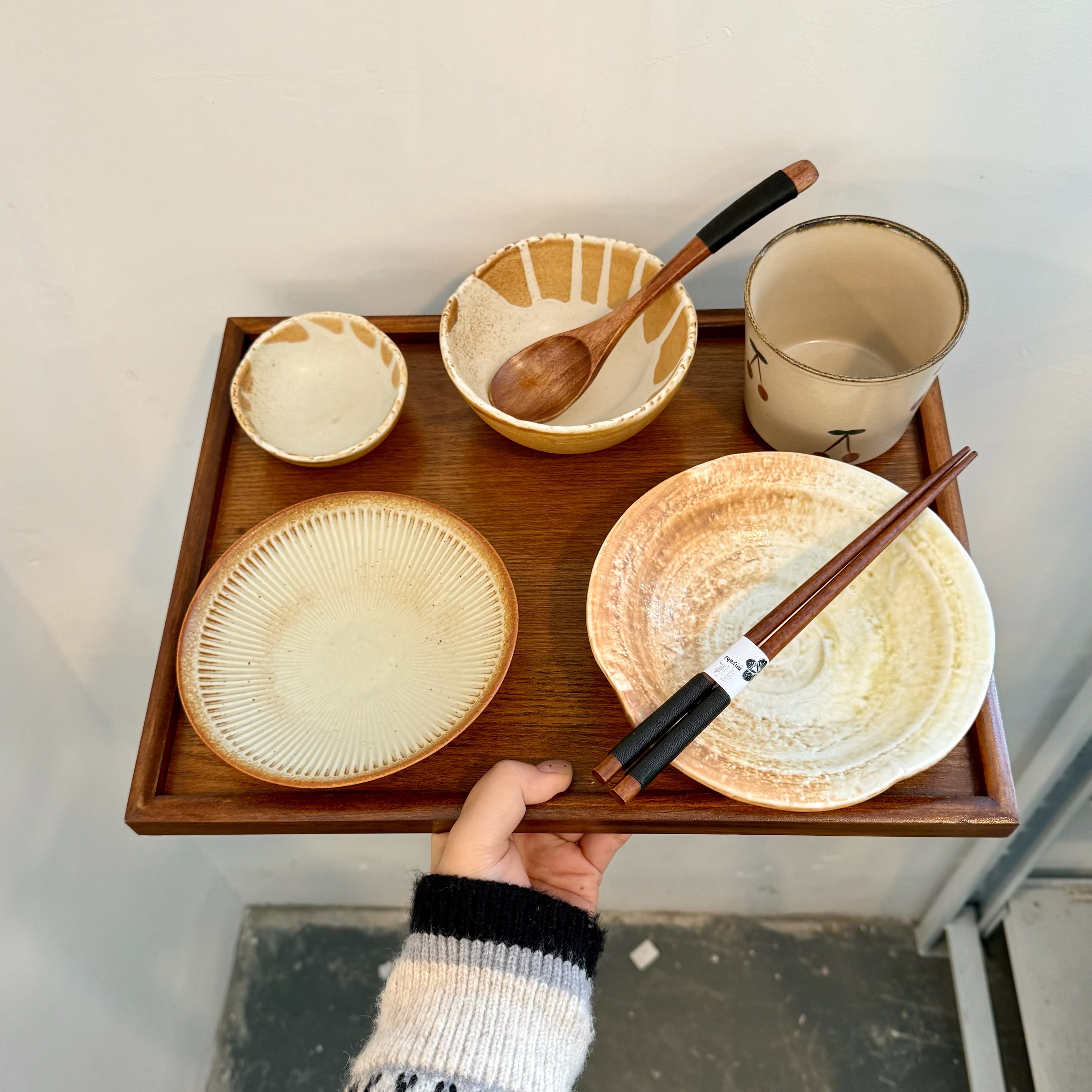 漫生活老板娘 朴风素陶 秋天暖色系精致餐具套装一人食碗盘杯碟