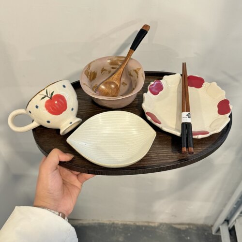 漫生活老板娘 苹果小食 一人食精致一套碗可爱学生餐家用仪式感