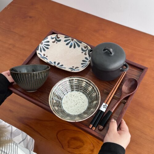 漫生活老板娘 墨色雅集 一人食餐具套装日常家用分餐仪式感精致