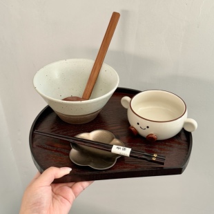 漫生活老板娘 笑脸萌趣 卡通可爱萌趣碗具套装一人食儿童家用分餐