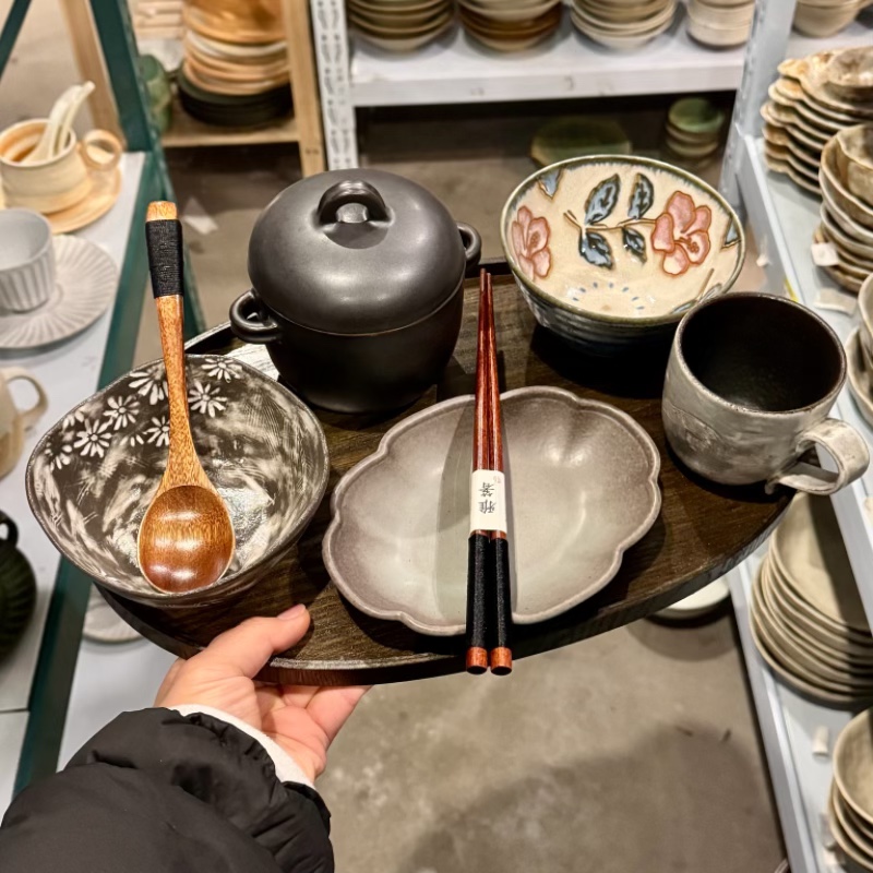 漫生活老板娘 墨色简约 一人食精致早餐碗盘餐具月子餐高级感碗碟