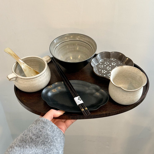漫生活老板娘 梅落瓷间 一人食碗碟套装家用高颜值分餐盘减脂餐