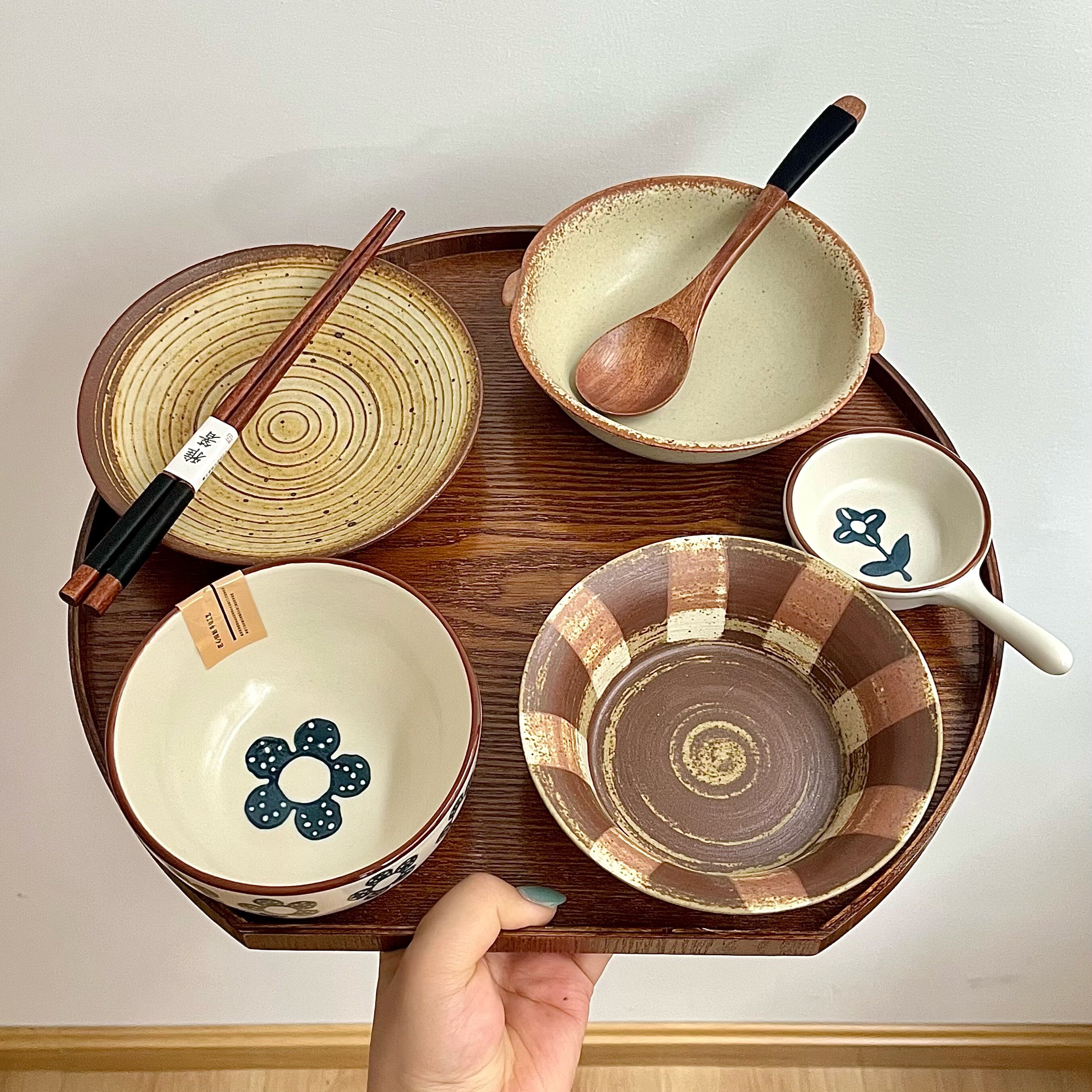 漫生活老板娘田园花漾中古系一人食套装碗盘碗碟套装家用招待客人,餐饮具,盘,淘宝优惠券,粉丝福利购,淘宝优惠卷