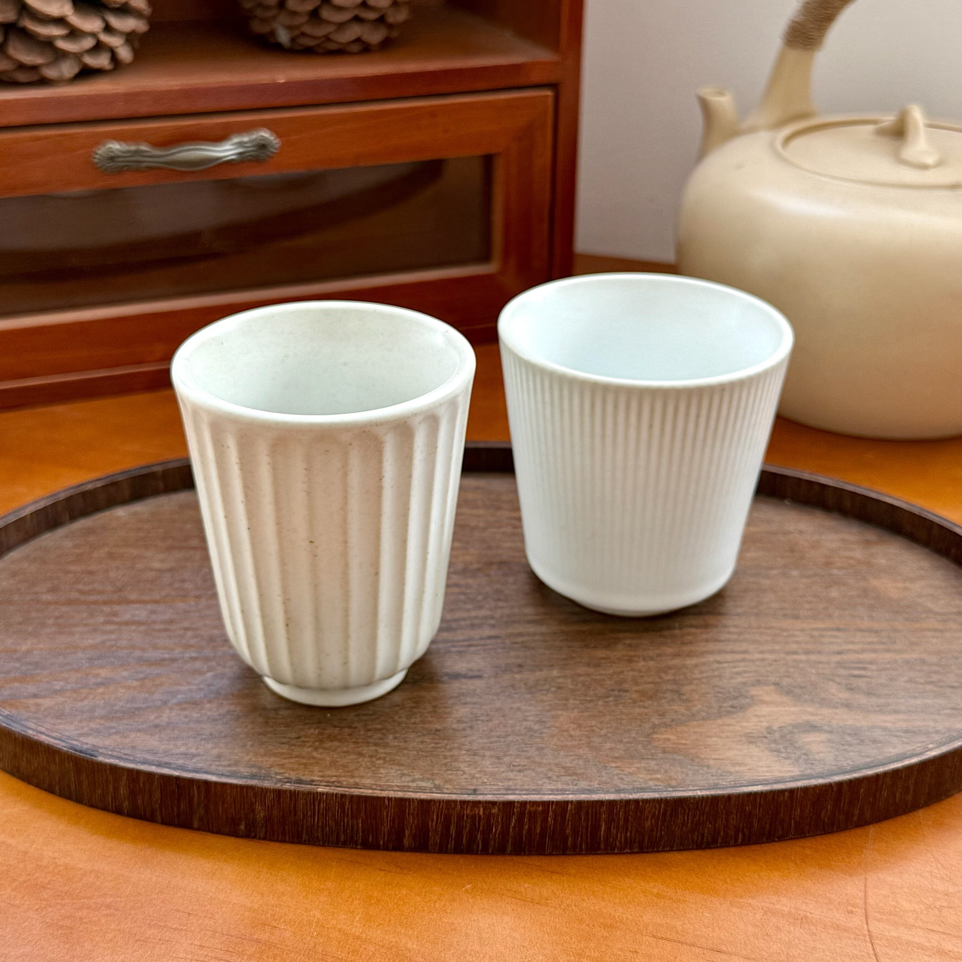 漫生活老板娘简约素雅哑光水杯茶杯牛奶杯复古风条纹图案马克杯