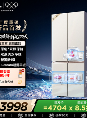 TCL双磁鲜515升十字门深冷磁鲜双系统双净味零嵌冰箱新一级