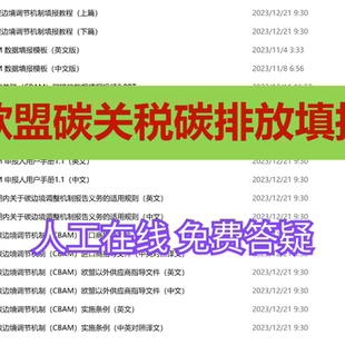 【代填】自学欧盟碳关税（CBAM）碳排放数据填报指导文件中英视频