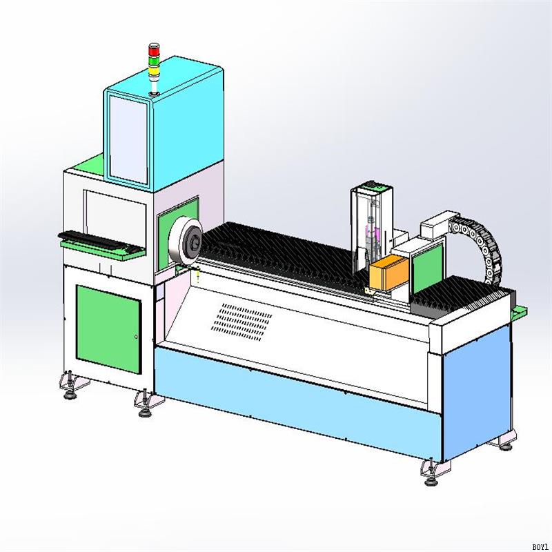 小型激光切管机 原文件 X2728 3D图纸 机械设计素材 SW模型CAD