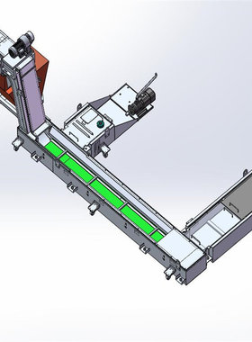 排屑机 VMC850B立式加工中心用 X2624  3D图纸 机械设计素材 SW模
