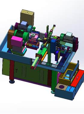 连续钻孔倒角攻牙机 X2519  3D图纸 机械设计素材 SW模型CAD
