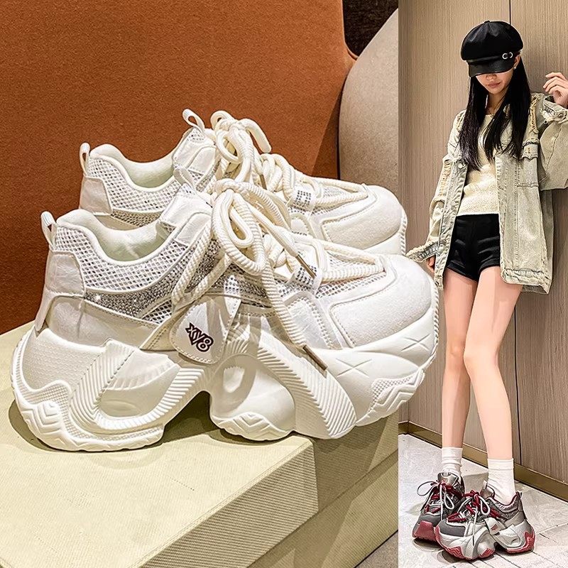 大码女鞋41到43透气老爹鞋厚底休闲百搭小白鞋轻便软底跑步运动鞋,女鞋,老爹鞋,淘宝优惠券,粉丝福利购,淘宝优惠卷