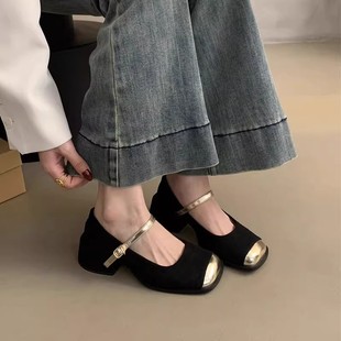 胖脚宽前掌加宽玛丽珍鞋 大码 2025新款 女鞋 子 41到43软底不累脚夏季