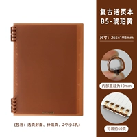 Обложка+6 Страница разделения+2 кольцо B5 Янтарный желтый B5 Костюмы костюма