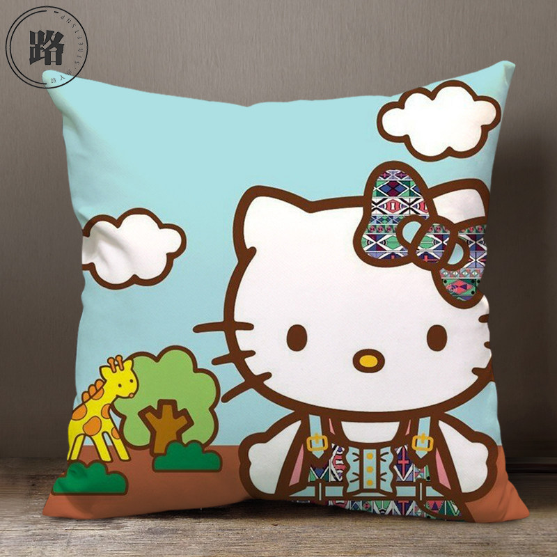 hello kitty抱枕沙发靠垫抱枕办公室汽车靠枕凯蒂猫靠背生日礼物
