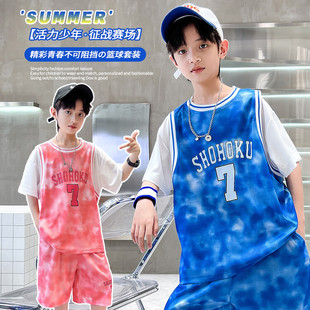 儿童篮球服男童速干运动套装短袖男孩女生7号球衣青少年球服夏季