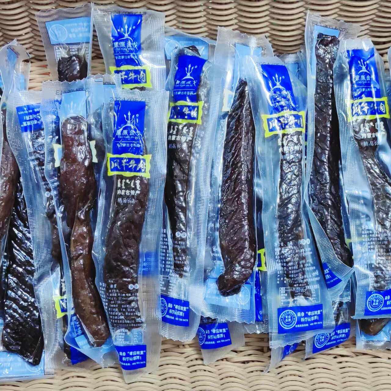内蒙古科尔沁草原金戈长条烤制牛肉干独立包装500克休闲食品