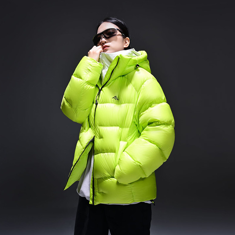 2026冬季新款羽绒服男女同款连帽亮色防水运动大码百搭保暖外套潮