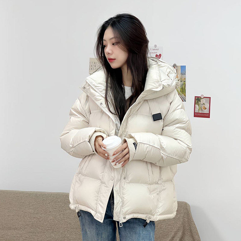 2026冬季新款羽绒服女韩版一手长宽松连帽百搭纯色气质保暖外套潮