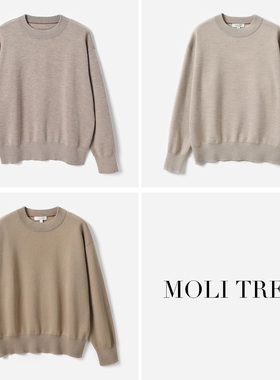 E*多斯KVSS精纺3/68支全羊绒MMM重磅420G针织套衫卫衣 WZT07329