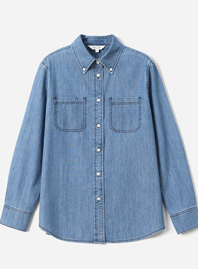 土耳其BOSSA全棉意大利水洗工艺不易发黄牛仔衬衫女 WCS08015