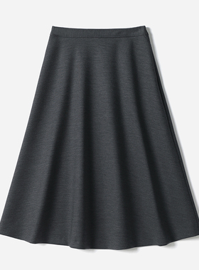 茉莉雅集R0*W优雅四面弹针织羊毛卫裙A字半裙WBQ07058