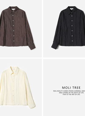 茉莉雅集 J*S日本料低调珍珠光泽含真丝落肩长袖衬衫WCS08158