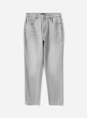 茉莉雅集Y*S*L帅气利落西班牙棉弹手缝藏线锥形牛仔裤WKZ07163