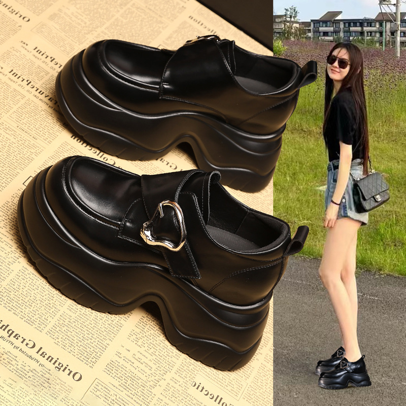 小皮鞋小个子内增高10CM女鞋